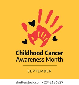vector graphic of Childhood Cancer Awareness Month good for Childhood Cancer Awareness Month celebration. flat design. flyer design.flat illustration.