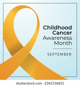 vector graphic of Childhood Cancer Awareness Month good for Childhood Cancer Awareness Month celebration. flat design. flyer design.flat illustration.