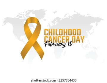 vector graphic of childhood cancer day good for international childhood cancer day celebration. flat design. flyer design.flat illustration.