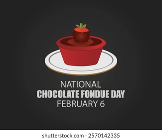 vector graphic of chocolate fondue day good for national chocolate fondue day celebration. flat design. flyer design. flat illustration.