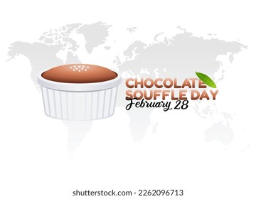 vector graphic of chocolate souffle day good for national chocolate souffle day celebration. flat design. flyer design.flat illustration.