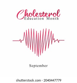 vector graphic of cholesterol education month good for cholesterol education month celebration. flat design. flyer design.flat illustration.