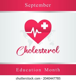 vector graphic of cholesterol education month good for cholesterol education month celebration. flat design. flyer design.flat illustration.