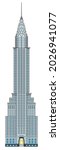 vector graphic of the Chrysler Building in New York City, USA 