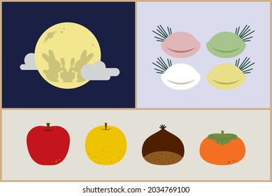 Vektorgrafik für Chuseok (koreanischer Erntetag)