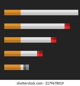 Vector graphic of Cigarattes. Good for Icon, sticker, clipart, game assests, children illustration, etc.