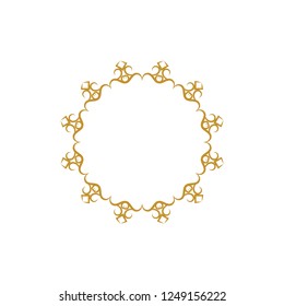 Vector graphic circle frames. Wreaths for design, logo template. Branches, dots, hearts