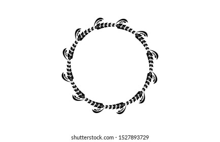 Vector graphic circle frames. Wreaths for design, logo template