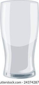 Vector graphic of a clear, empty glass.