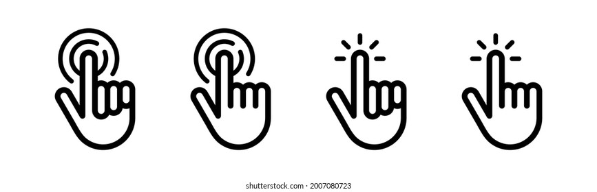 Vector graphic of click icon collection