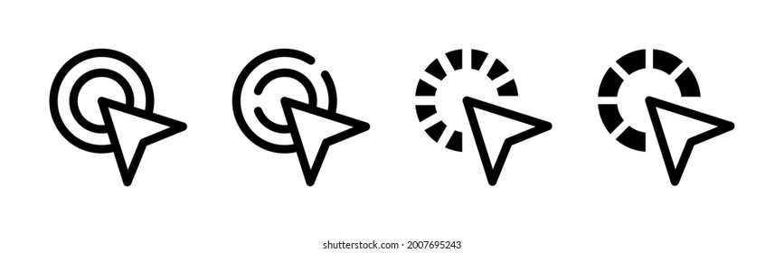 Vector graphic of click icon collection