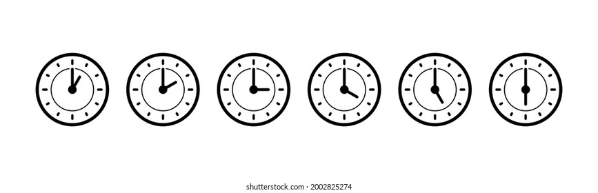 Vector graphic of clock icon collection
