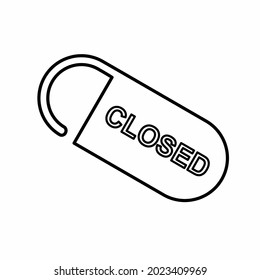 Vector Graphic of Closed Tag - Line Style - simple illustration. Editable stroke. Design template vector.outline style design.Vector graphic illustration