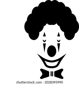 Vector Graphic Of Clown Joker Face With Closed Eyes, Isolated White Background, Perfect To Use For Background, Wallpaper, Digital Printing, etc