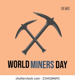 vector graphic of coal miners day good for national coal miners day celebration. flat design. flyer design.flat illustration.