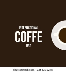vector graphic of coffe day good for national coffe day celebration. flat design. flyer design.flat illustration.