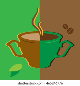 A vector graphic of coffee cup icon.