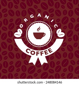 A vector graphic of coffee label and tag.