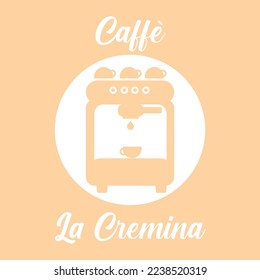 Vector graphic of a coffee machine that could be used for a coffee bar 
