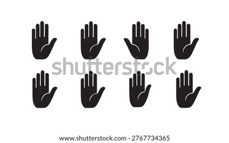 Vector graphic collection representing refusal or caution. Useful for digital advertising and informational graphics.