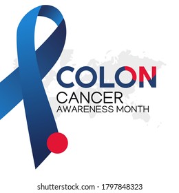 vector graphic of colon cancer awareness month good for colon cancer awareness month celebration. flat design. flyer design.flat illustration. awareness.
