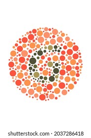 Vector graphic of Color blind test design. The Letter G cunningly hid inside an Ishihara inspired design. vector eps10.
