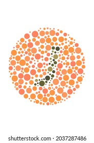 Vector graphic of Color blind test design. The Letter J cunningly hid inside an Ishihara inspired design.
vector eps10.