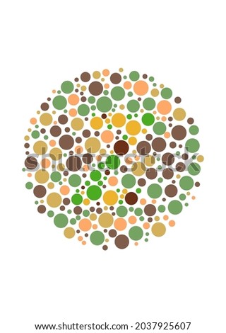 Vector graphic of Color blind test design. The Letter Z cunningly hid inside an Ishihara inspired design.
