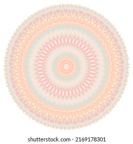 Gráfica vectorial de los círculos mandala de color. Formas redondeadas ornamentadas. Círculos decorativos geométricos