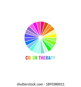 gráfico vectorial de la terapia de color buena para la terapia de color necesaria. diseño plano. diseño de volante.ilustración plana.