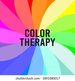 vector graphic of color therapy good for color therapy needed. flat design. flyer design.flat illustration.