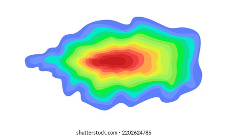 Vector graphic of Color topographic contour map with combination spectrum colors. Topographic map contour with elevation. vector eps10.