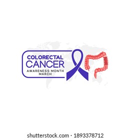 vector graphic of colorectal cancer awareness month good for colorectal cancer awareness month celebration. flat design. flyer design.flat illustration.	