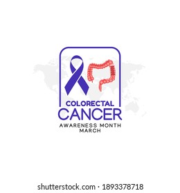 vector graphic of colorectal cancer awareness month good for colorectal cancer awareness month celebration. flat design. flyer design.flat illustration.	