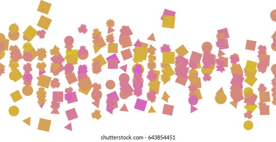 Vector graphic. Colored abstract overlapping mixed shape pattern. Good for web page, wallpaper, graphic design, catalog, texture or background.