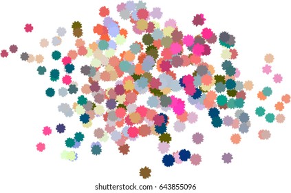Vector graphic. Colored abstract overlapping star shape pattern. Good for web page, wallpaper, graphic design, catalog, texture or background.