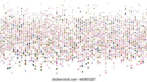 Vector graphic. Colored abstract overlapping star shape pattern. Good for web page, wallpaper, graphic design, catalog, texture or background.