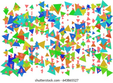 Vector graphic. Colored abstract overlapping triangle shape pattern. Good for web page, wallpaper, graphic design, catalog, texture or background.