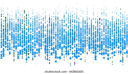 Vector graphic. Colored abstract overlapping triangle shape pattern. Good for web page, wallpaper, graphic design, catalog, texture or background.