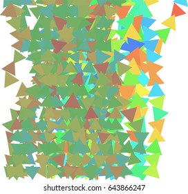 Vector graphic. Colored abstract overlapping triangle shape pattern. Good for web page, wallpaper, graphic design, catalog, texture or background.
