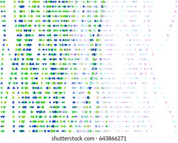 Vector graphic. Colored abstract overlapping triangle shape pattern. Good for web page, wallpaper, graphic design, catalog, texture or background.