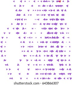 Vector graphic. Colored abstract overlapping triangle shape pattern. Good for web page, wallpaper, graphic design, catalog, texture or background.