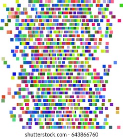 Vector graphic. Colored abstract overlapping square, rectangle shape pattern. Good for web page, wallpaper, graphic design, catalog, texture or background.