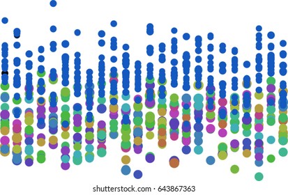 Vector graphic. Colored abstract overlapping circles, bubbles, sphere or ellipses shape pattern. Good for web page, wallpaper, graphic design, catalog, texture or background.