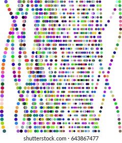 Vector graphic. Colored abstract overlapping circles, bubbles, sphere or ellipses shape pattern. Good for web page, wallpaper, graphic design, catalog, texture or background.