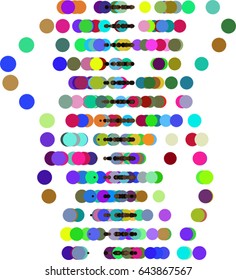 Vector graphic. Colored abstract overlapping circles, bubbles, sphere or ellipses shape pattern. Good for web page, wallpaper, graphic design, catalog, texture or background.