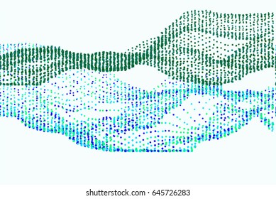 Vector graphic. Colored abstract overlapping ellipse & square box shape pattern. Good for web page, wallpaper, graphic design, catalog, texture or background.