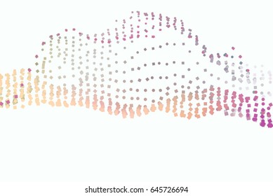 Vector graphic. Colored abstract overlapping ellipse & square box shape pattern. Good for web page, wallpaper, graphic design, catalog, texture or background.