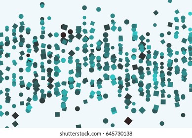 Vector graphic. Colored abstract overlapping ellipse & square box shape pattern. Good for web page, wallpaper, graphic design, catalog, texture or background.