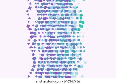 Vector graphic. Colored abstract overlapping mixed shape pattern. Good for web page, wallpaper, graphic design, catalog, texture or background.